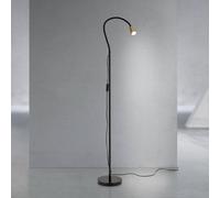 ORION Dotty floor lamp, brass-coloured, height 145 cm, flexible arm, GU10