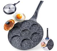 Orion, Eye Pan, Fried Egg Pan for 7 Eggs, Crepe Pan for Gas Induction, Non-Stick, Diameter 27 cm, Large