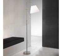 ORION Fabric floor lamp Lilly, nickel, height-adjustable