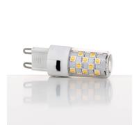 ORION G9 bi-pin LED bulb, 4 W, CCT, 370 lm, dimmable, transparent