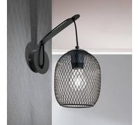 ORION Georgina wall light with a cage lampshade