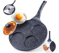 orion group Eye Pan Diameter 27 cm | Fried Egg Pan for 4 Eggs | Crepe Pan for Gas | for Induction | with Non-Stick Coating