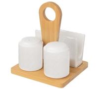 orion group Spice Stand Salt Shaker Pepper Shaker Napkin Holder Porcelain Set of 3