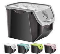 ORION GROUP Storage Container For Vegetables, Fruits, Onions, Potatoes, 12 L (Grey/Marble)