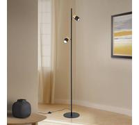 ORION Kevin floor lamp, 2-bulb, black/gold