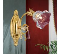 ORION La Boheme wall light, gold, 1-bulb, crystal glass
