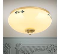 ORION Landhaus ceiling lamp brass cream blue Ø 28 cm