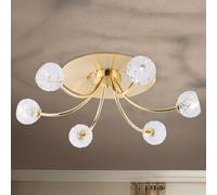 ORION Lead crystal ceiling light Maderno, gold, 57 cm