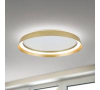 ORION LED ceiling lamp Manta, Ø 45 cm, gold-coloured, aluminium, up/down