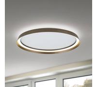 ORION LED ceiling lamp Manta, Ø 60 cm, aluminium/bronze, aluminium, up/down