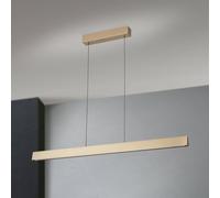ORION LED hanging light Tara, gold-coloured, length 120 cm, aluminium/steel