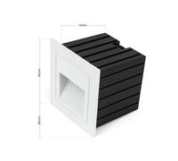 ORION LED recessed wall lamp Loro, white, width 8.5 cm, aluminium