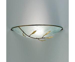ORION Luca wall light, antique gold, scavo glass