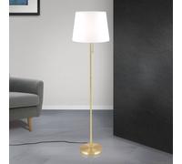 ORION Ludwig textile floor lamp, antique brass