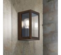ORION Lumina outdoor wall light, rust black, stainless steel, glass, IP44