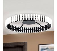 ORION Mansion LED ceiling light, black and white Ø 63 cm