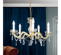 ORION Marie Claire crystal glass chandelier with 5-bulb