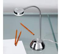 ORION Mira LED table lamp, satin-finished nickel