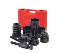 Orion Motor Tech Wheel Bearing Puller Tool Set for Front Wheel Drive Bearing Removal & Installation, 24pc Automotive Bearing Press Kit with Sliding Screws Universal Bushings Sleeves Storage Case, Red