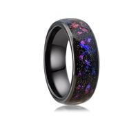 Orion Nebula Opal Galaxy Fragment Inlay RFID Smart Ring Ceramic Epoxy ID T5577/IC CUID(GEN2) Chip Rewritable Clone 125kHz/13.56mHz Access Control Lock KeyCards Ring (ID T5577 Chip, US#11)