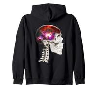 Orion Nebula Skull Asanoha Sacred Geometry Zip Hoodie