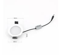 ORION Office LED recessed downlight, UGR19, CCT, white