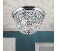 ORION Plafond ceiling light, chrome/transparent, Ø 35 cm