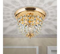 ORION Plafond ceiling light, gold/transparent, Ø 26 cm