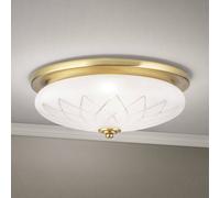 ORION Porto ceiling light, Ø 37 cm, bronze-coloured, glass, E27