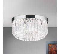 ORION Prism LED ceiling light, chrome, Ø 35 cm