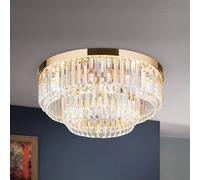 ORION Prism LED ceiling light, gold, Ø 55 cm