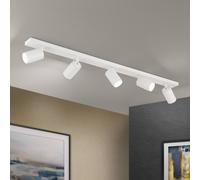 ORION Sean ceiling spotlight, white, 5-bulb, aluminium, GU10