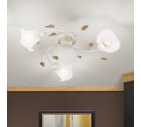 ORION Sisi ceiling light, three-bulb, ivory gold