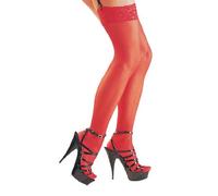 Cottelli - Red Lace Stockings - 3/M-L
