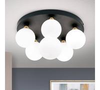 ORION Snowwhite ceiling lamp, canopy Ø 36 cm, black