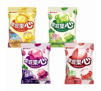 Orion Soft Gummy Peelable Sweets - Assorted Fruit Flavours - Passion Fruit, Green Grape, Purple Grape, Lychee - 70g (Pack of 4) - Chewy Fruity Sweets