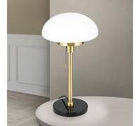 ORION Sparta table lamp, black/brass, glass, marble, 55 cm
