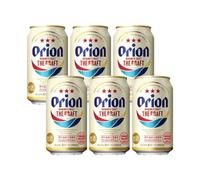 Orion The Draft Okinawa Japanese Draft Beer, Authentic Okinawan Lager Made with Ie Island Barley, 350ml Can, 5% ABV, Pack of 6