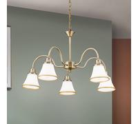 ORION Tilda Hanging Light Five Bulbs Old Brass Look