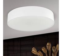 ORION Ufo ceiling light with a linen lampshade, white