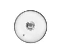 ORION Universal Glass Pot Lid - Stainless Steel Ring, Heat-Resistant, 18 cm (14-30 cm)