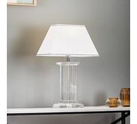 ORION Veronique table lamp, wide base, white/chrome