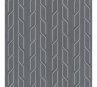 Orion Vertical Geometric Stripe Wave Embossed Motif Wallpaper - Charcoal