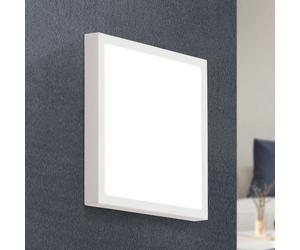 ORION Vika LED wall light, square, white, 23 x 23 cm