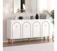 orion wooden sideboard with 4 doors in white