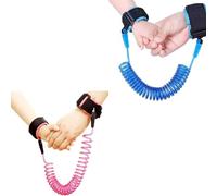 OrionMart Anti Lost Wrist Link Belt for Toddlers Safety Leash Boys & Girls - Pack of 2 Soft Comfortable Breathable Wrist Reins 1.5M for Travel & Walk