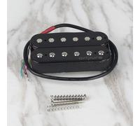 OriPure Alnico 5 Double Coil Bridge Pickup 52mm 8.5K Humbucking Pickups 6 Non-Adjustable Slug Pole Pieces & 6 Adjustable Screws Pole Pieces for Electric Guitar Parts, Black