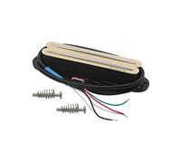 Oripure AlNiCo 5 Hot Wound Dual Blade Rail Pickups Single Coil Sized Humbucker 13.6K Guitar Bridge Pickup for Fender Strat/Squier Electric Guitar Style, Cream