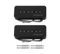 OriPure Semi-Handcrafted Alnico 5 Soap Bar Pickups P90 Electric Guitar Neck 8.1K+Bridge 9.5K Pickups Set,Black