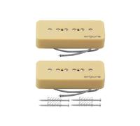 OriPure Semi-Handcrafted Alnico 5 Soap Bar Pickups P90 Electric Guitar Neck 8.1K+Bridge 9.5K Pickups Set,Cream